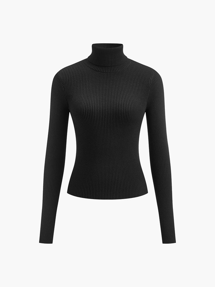 Ruby | Women’s Minimalist Slim Turtleneck Stretch Top