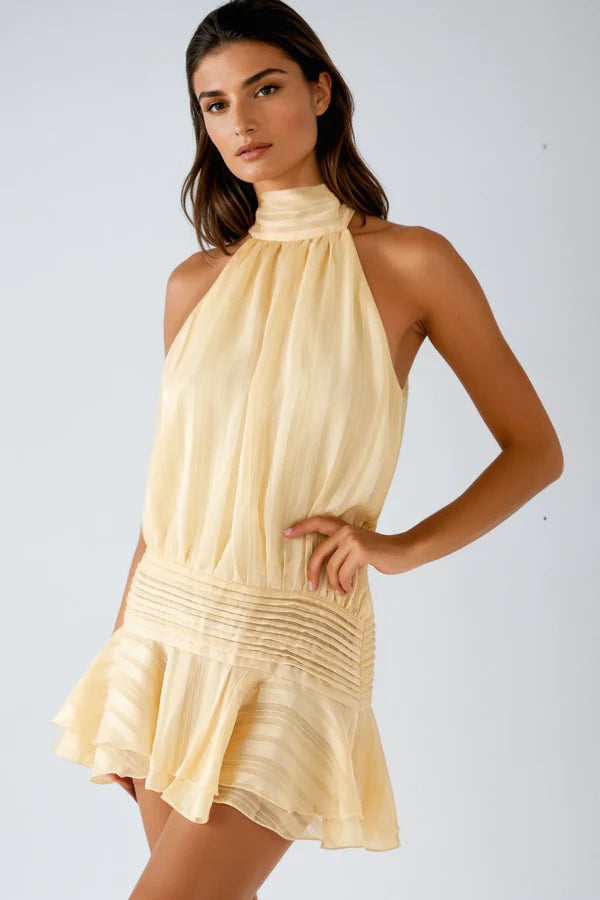 Barret | Elegant Halter Neck Mini Dress