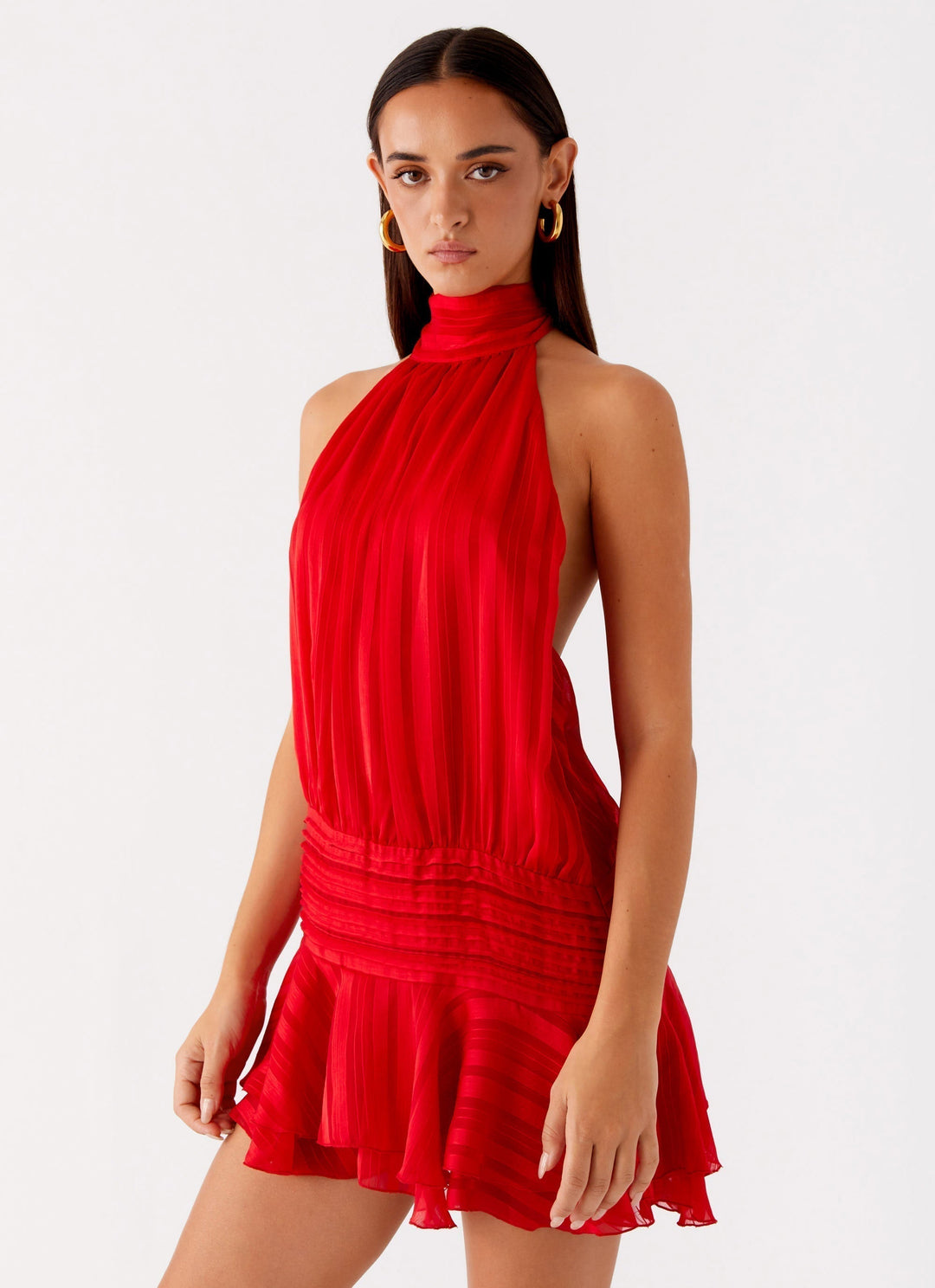 Barret | Elegant Halter Neck Mini Dress