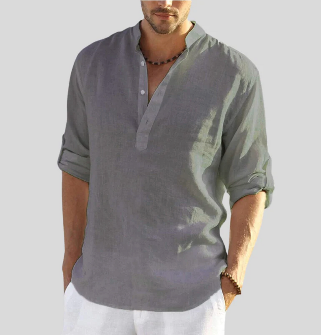 Daniel | Men Casual Button Placket Long Sleeve Shirt