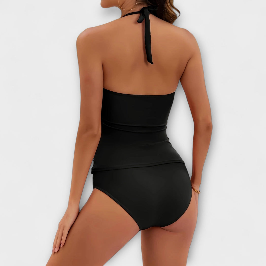 Ella | Women’s Solid Halter Two-Piece Swimsuit