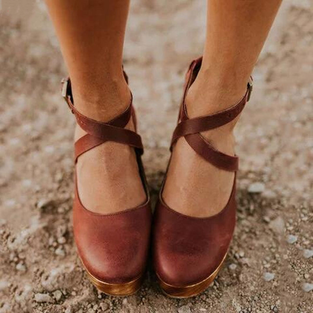 Claire | Women Elegant Closed Toe Wedge Heels