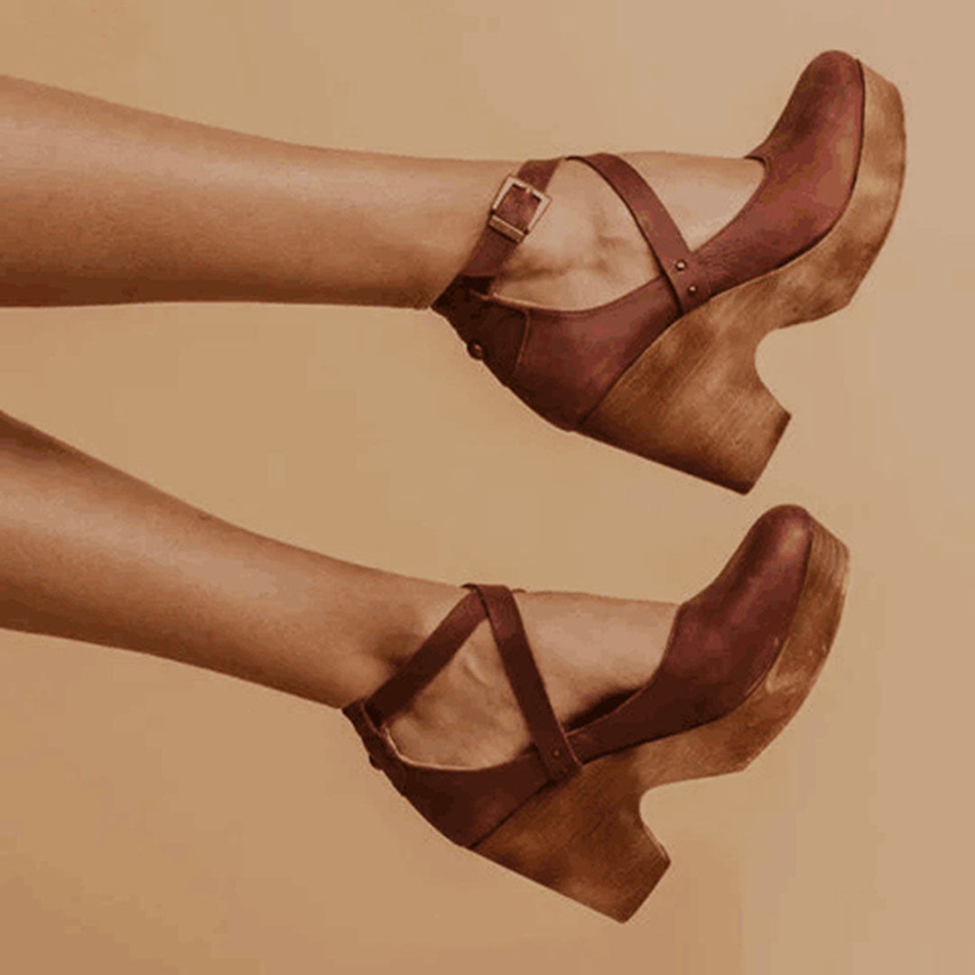 Taren | Women’s Buckle Strap Platform Heel Shoes