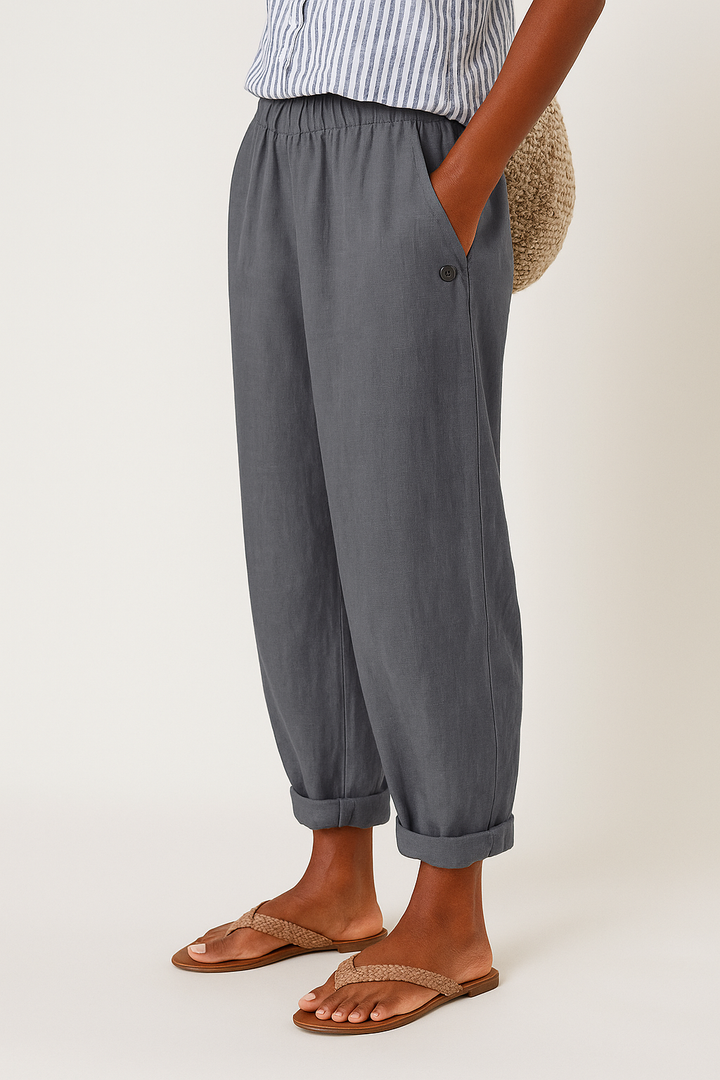 Emma | Women Relaxed Pocket Cuffed Casual Pants