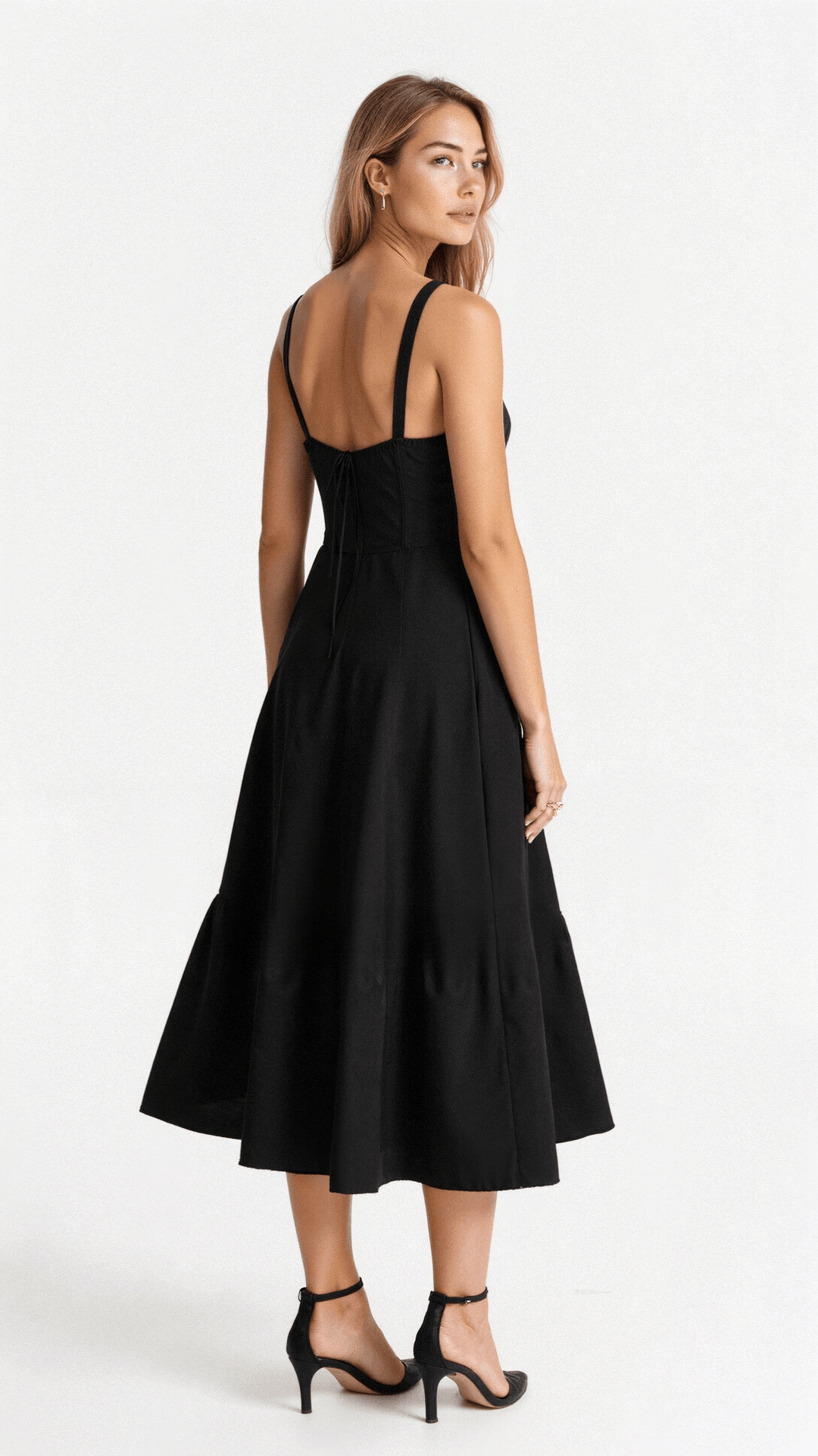 Emily | Women’s Corset Midi Dress Flowing Skirt
