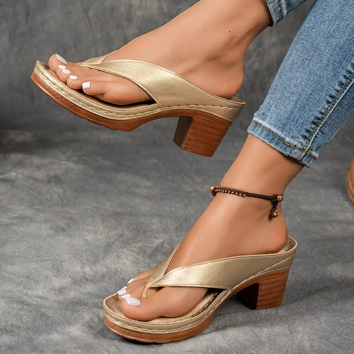 Audrey | Womens Orthopedic Slip On Sandal Heels