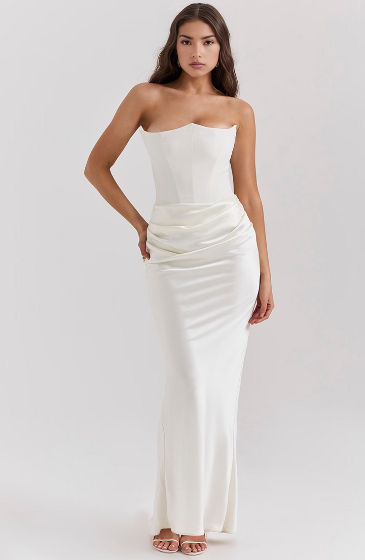 Camille | Women’s Strapless Corset Bodycon Maxi Dress