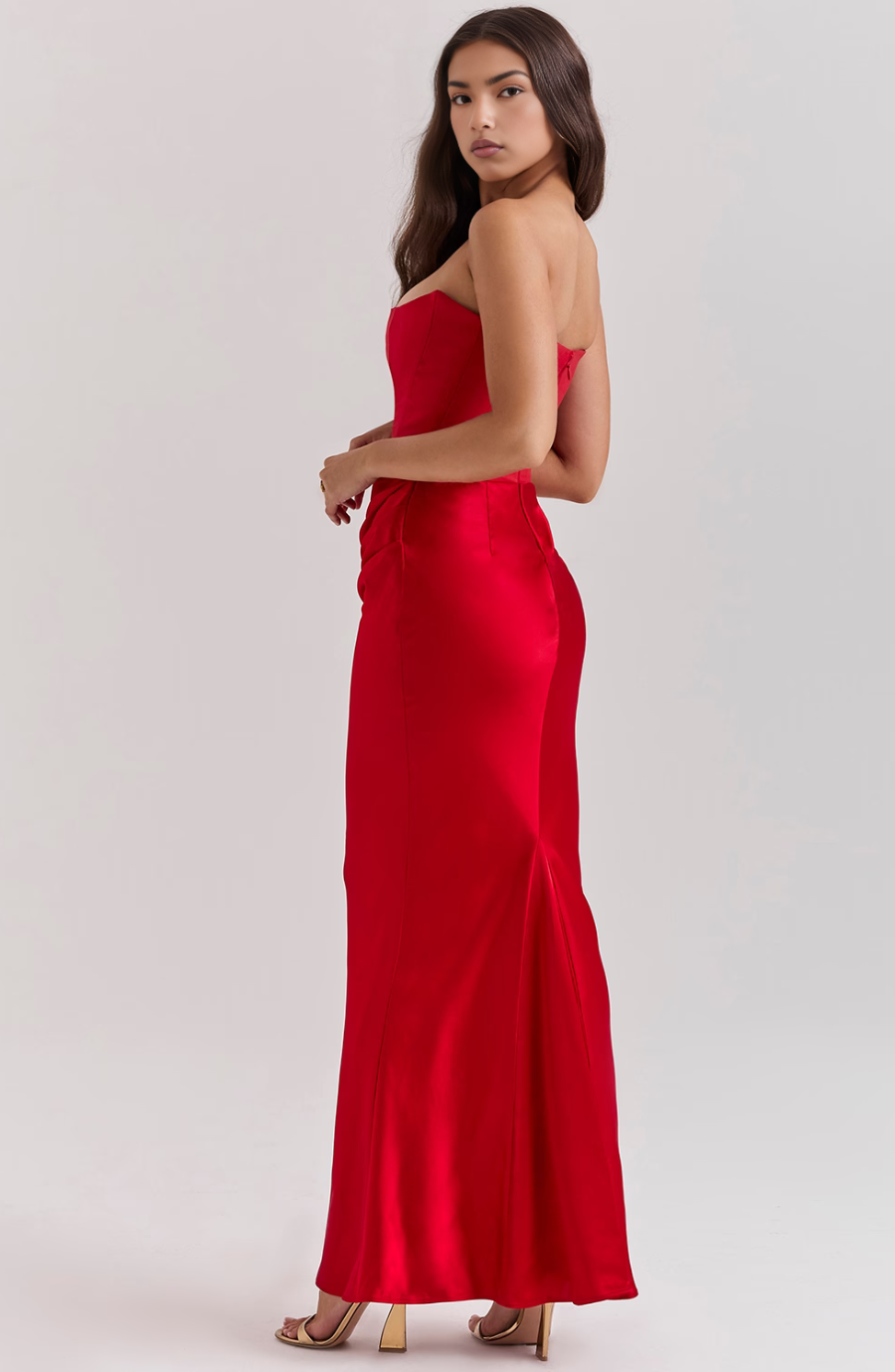 Camille | Women’s Strapless Corset Bodycon Maxi Dress