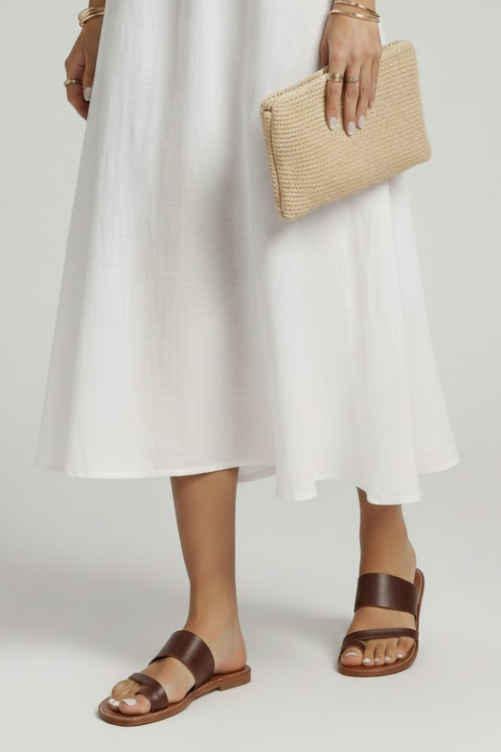 Jasmine | Women’s Slip-On Sandals with Buckle Strap