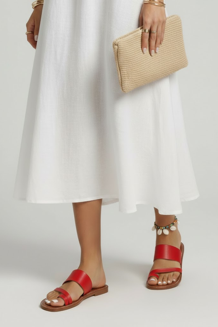 Jasmine | Women’s Slip-On Sandals with Buckle Strap