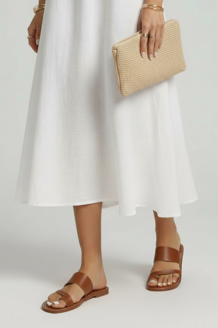 Jasmine | Women’s Slip-On Sandals with Buckle Strap