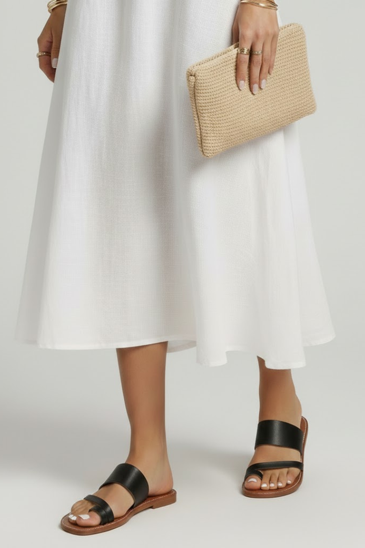 Jasmine | Women’s Slip-On Sandals with Buckle Strap