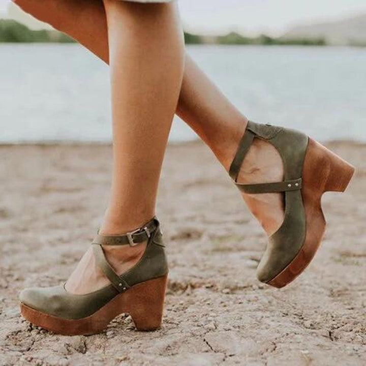 Claire | Women Elegant Closed Toe Wedge Heels