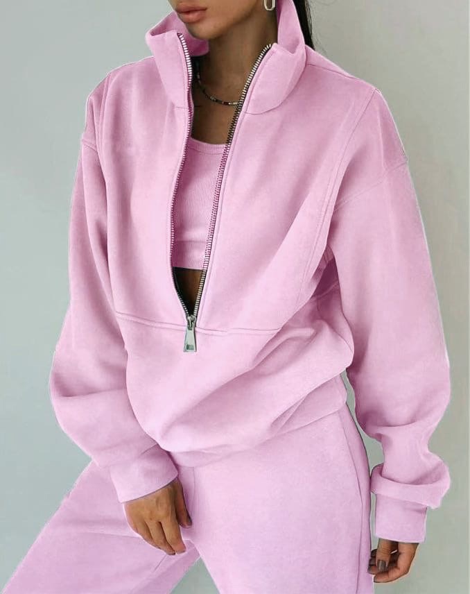 Alice | Women’s Modern Half Zip Sweatshirt and Jogger