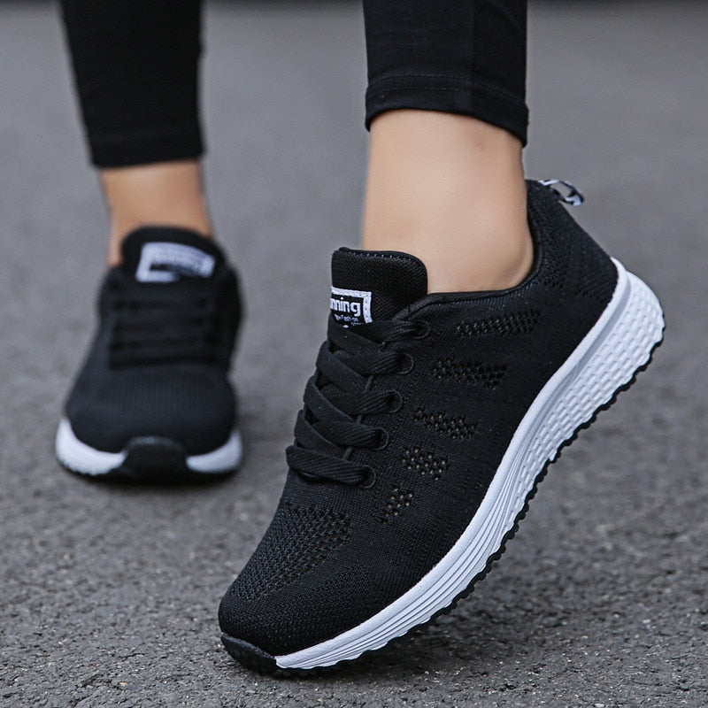 Elizabeth | Womens Lace Up Casual Walking Sneakers