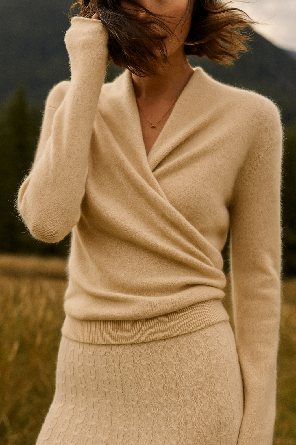 Kate | Women’s Elegant Wrap Crossover Chic Sweater