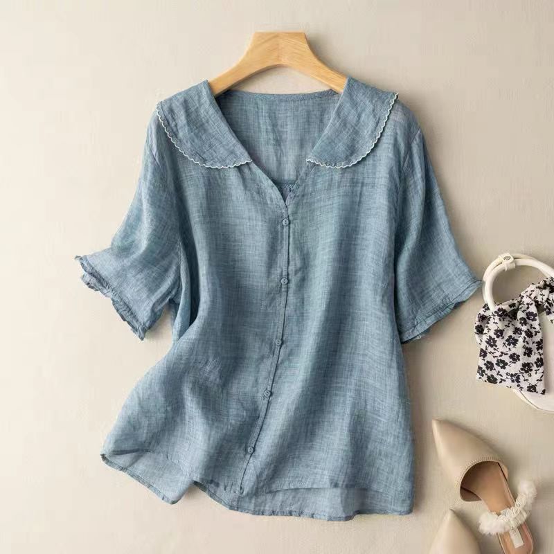 Eloise | Women’s Button Front Short Sleeve Top
