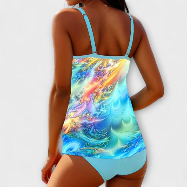 Daisy | Women’s Colorful Printed Tankini Swimsuit Set