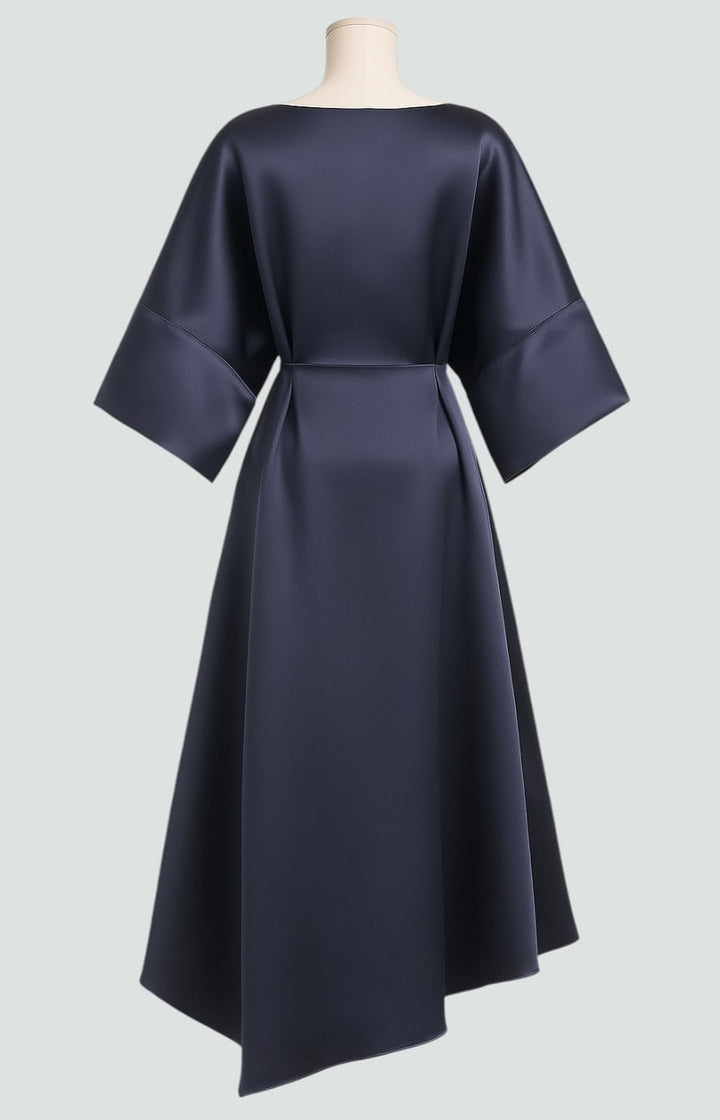 Abigail | Women’s Elegant Draped Brooch Maxi Dress