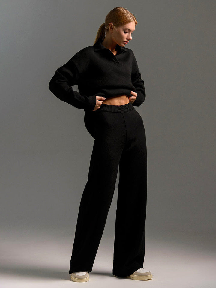 Hannah | Women’s Collared Two Piece Relaxed Fit Lounge Set