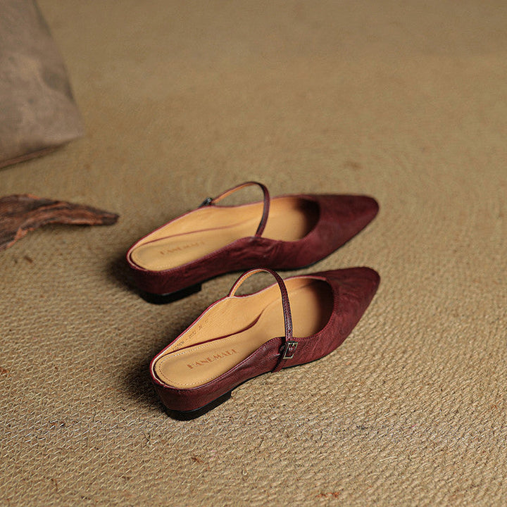 Jessica  | Women Genuine Leather Slip-On Mules