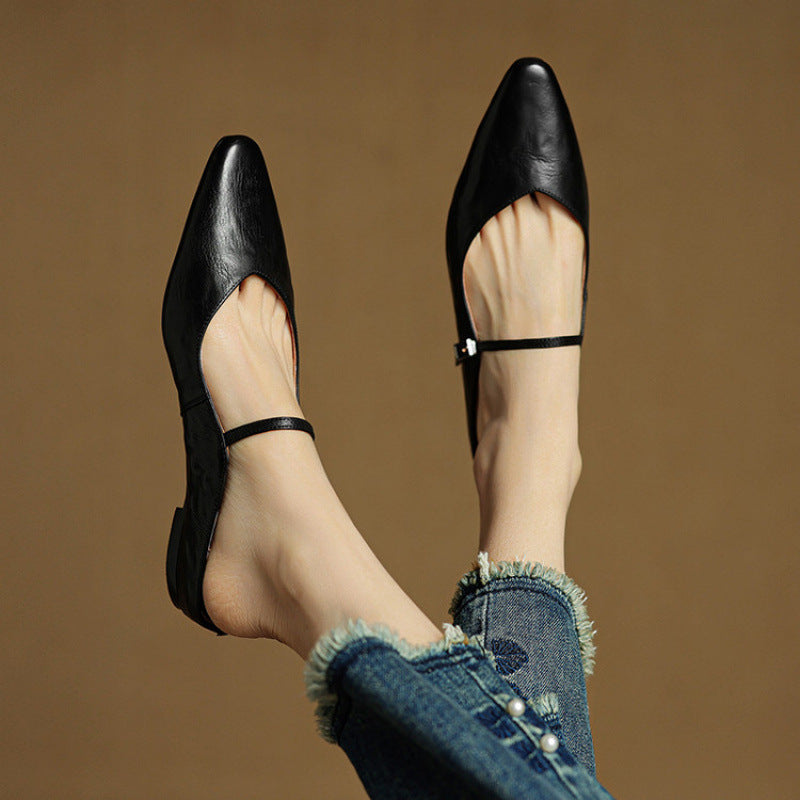 Jessica  | Women Genuine Leather Slip-On Mules