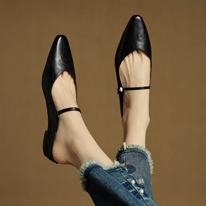 Jessica  | Women Genuine Leather Slip-On Mules