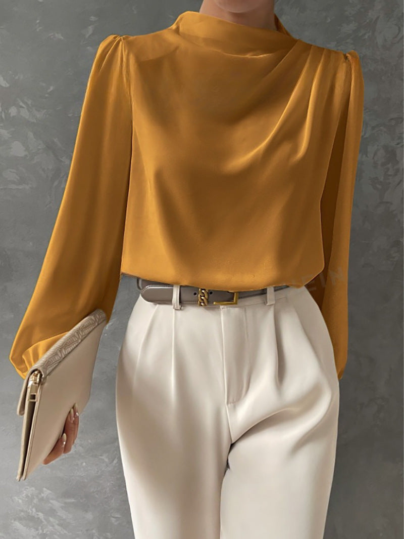 Samantha | Women Elegant Relaxed Fit Long Sleeve Blouse