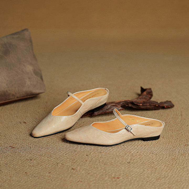 Jessica  | Women Genuine Leather Slip-On Mules