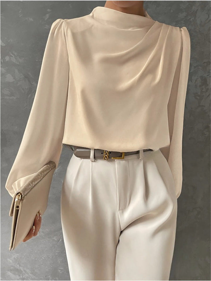 Samantha | Women Elegant Relaxed Fit Long Sleeve Blouse