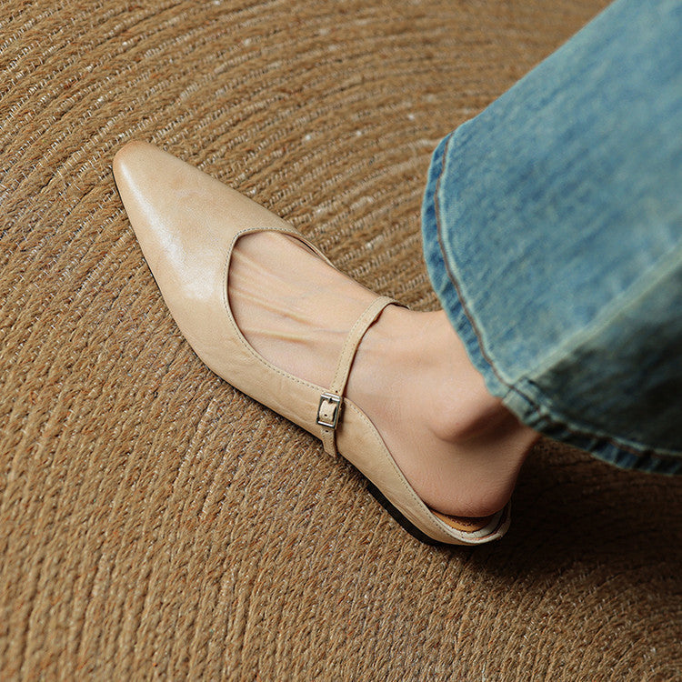 Jessica  | Women Genuine Leather Slip-On Mules