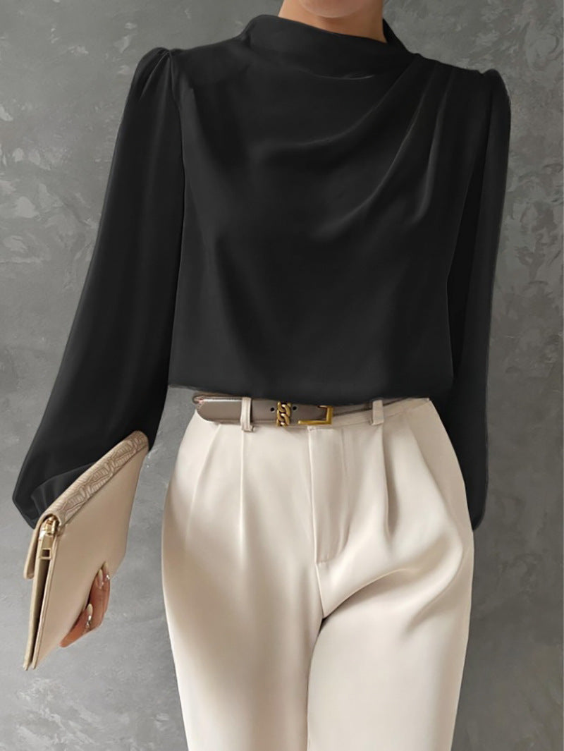 Samantha | Women Elegant Relaxed Fit Long Sleeve Blouse