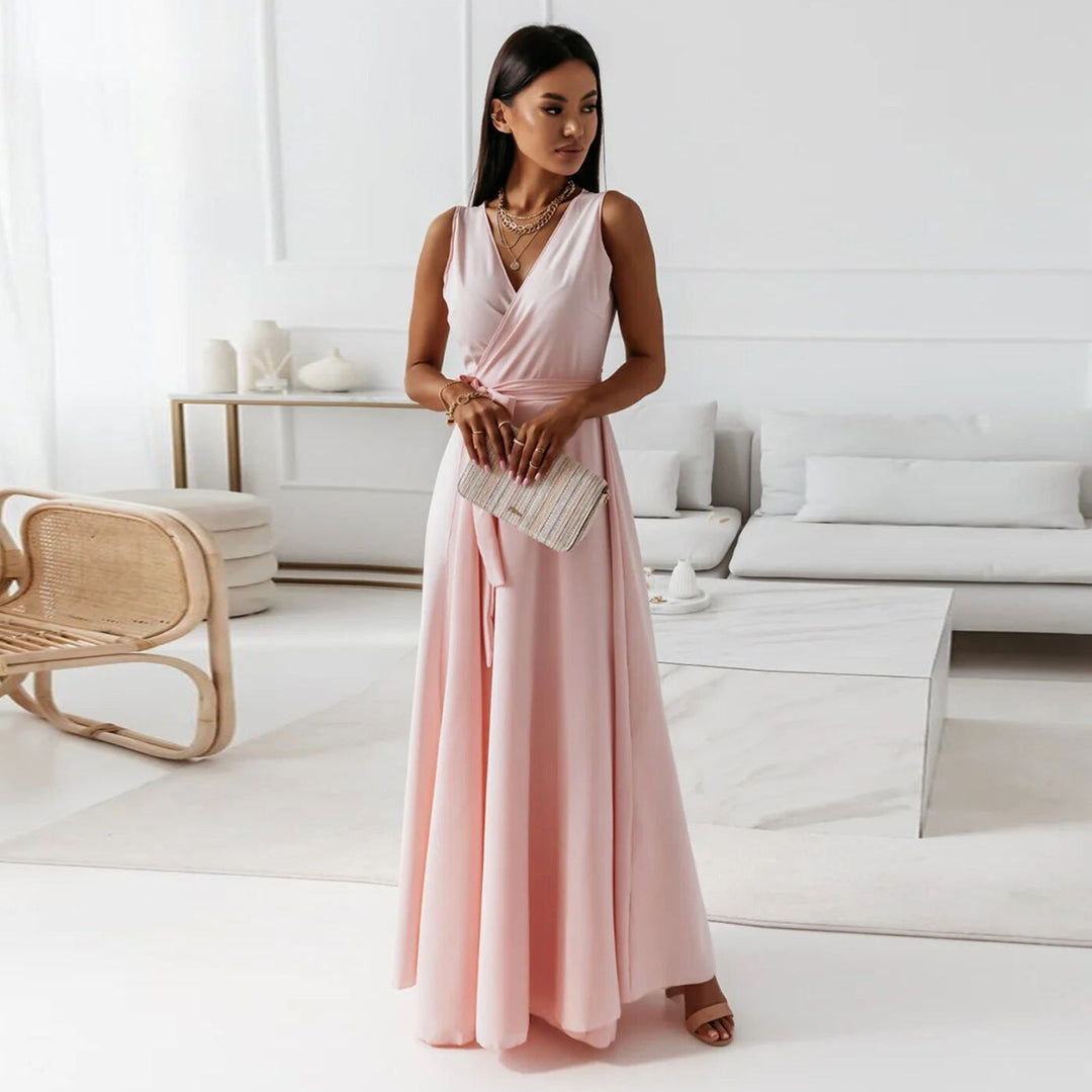 Faye | Women Wedding Guest Elegant Wrap Maxi Dress