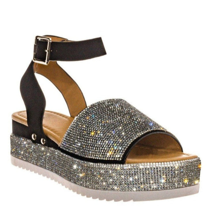 Eva | Women Spring Rhinestone Strap Platform Sandals