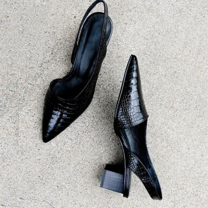 Ivy | Women’s Pointed Toe Slingback Low Heel Pumps