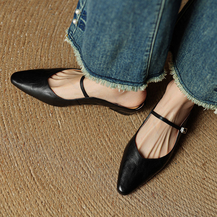 Jessica  | Women Genuine Leather Slip-On Mules