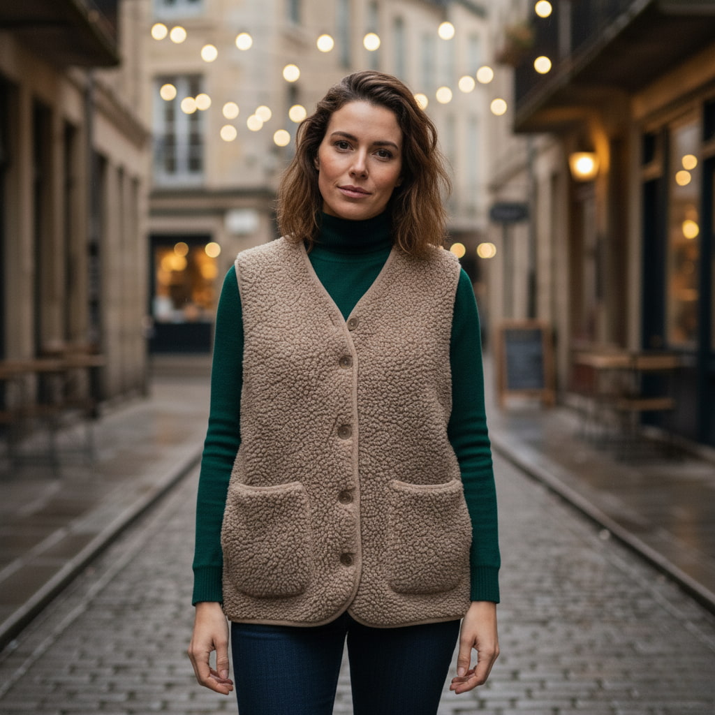 Emily | Women’s Spring Casual Warm Sherpa Vest