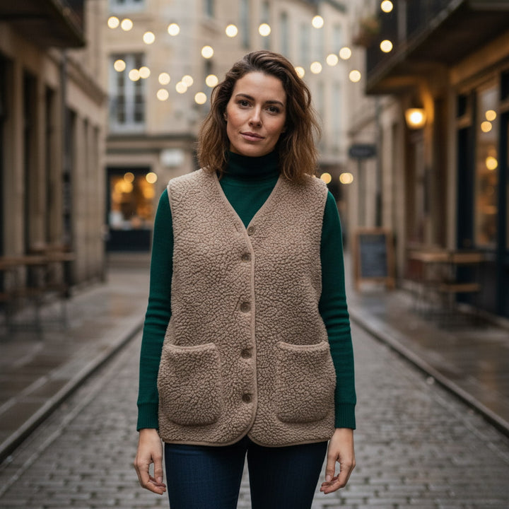 Emily | Women’s Spring Casual Warm Sherpa Vest