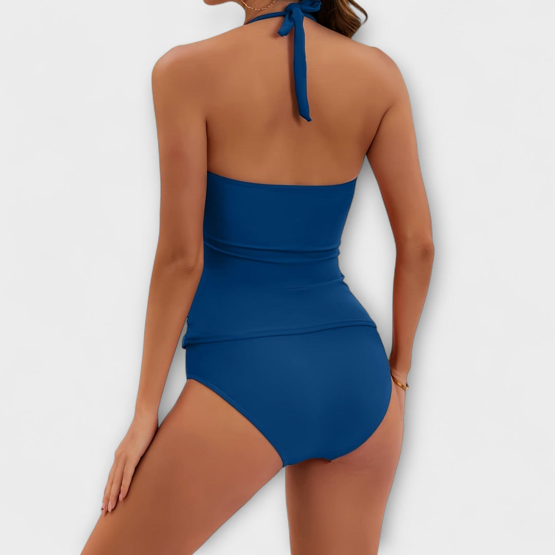 Ella | Women’s Solid Halter Two-Piece Swimsuit