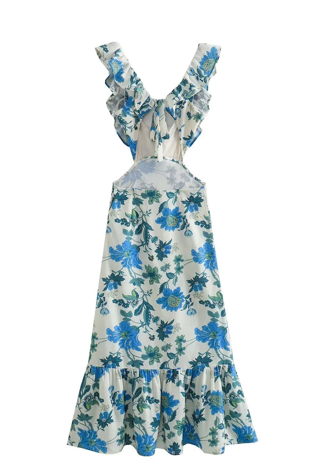 Jamie | Floral Elegant Ruffle Maxi Dress