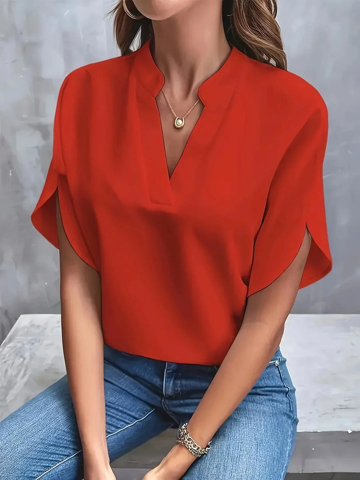 Bianca | Women Elegant Split Sleeve V Neck Blouse