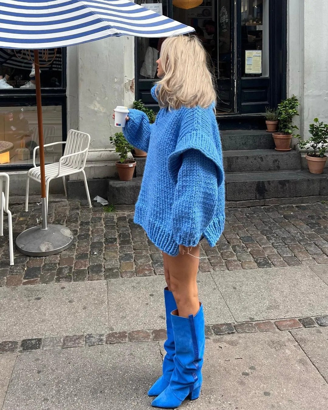 Chloe | Women Oversized Long Sleeve Mini Dress