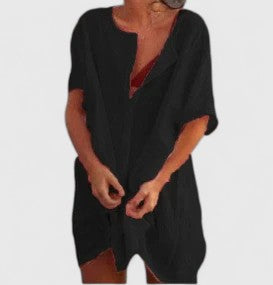 Lydia | Womens Loose Button Beach Cover Up Shorts
