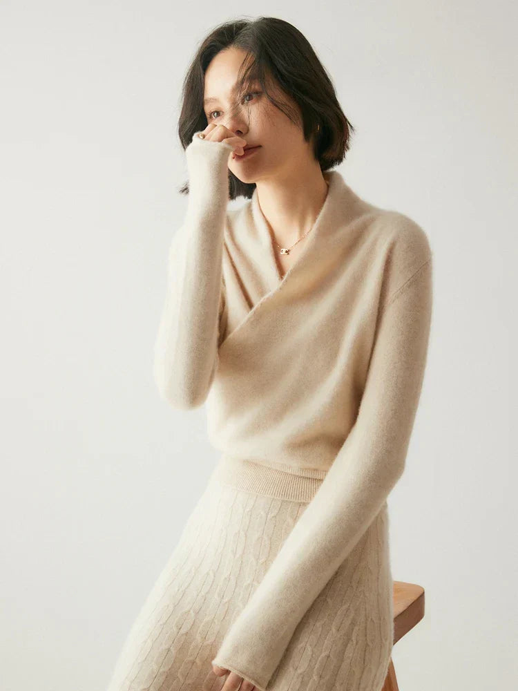 Kate | Women’s Elegant Wrap Crossover Chic Sweater