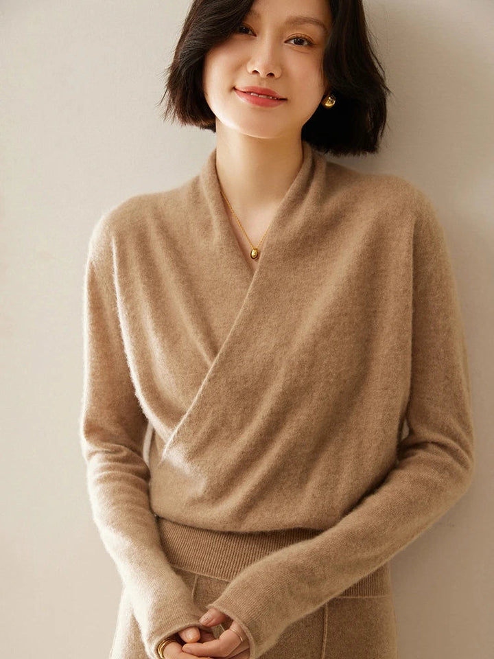 Kate | Women’s Elegant Wrap Crossover Chic Sweater