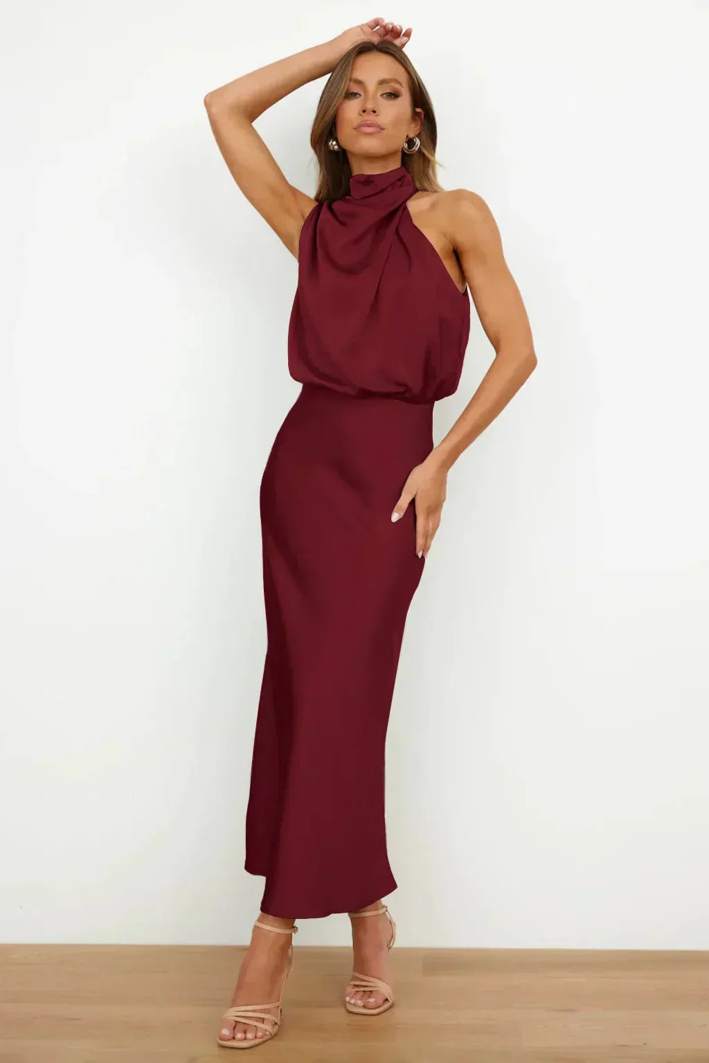 Holly | Women’s Chic Halter Evening Dress