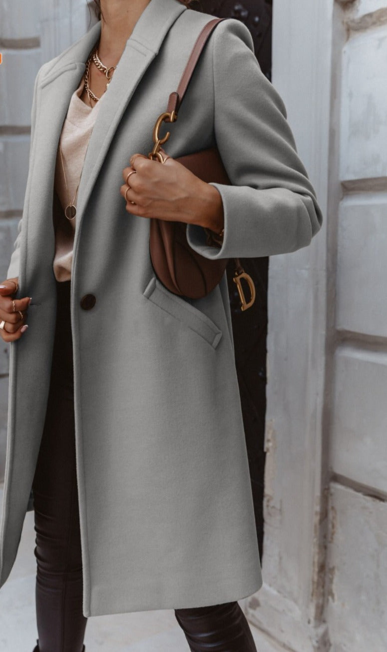 Freya | Women’s Elegant Formal Button Front Coat