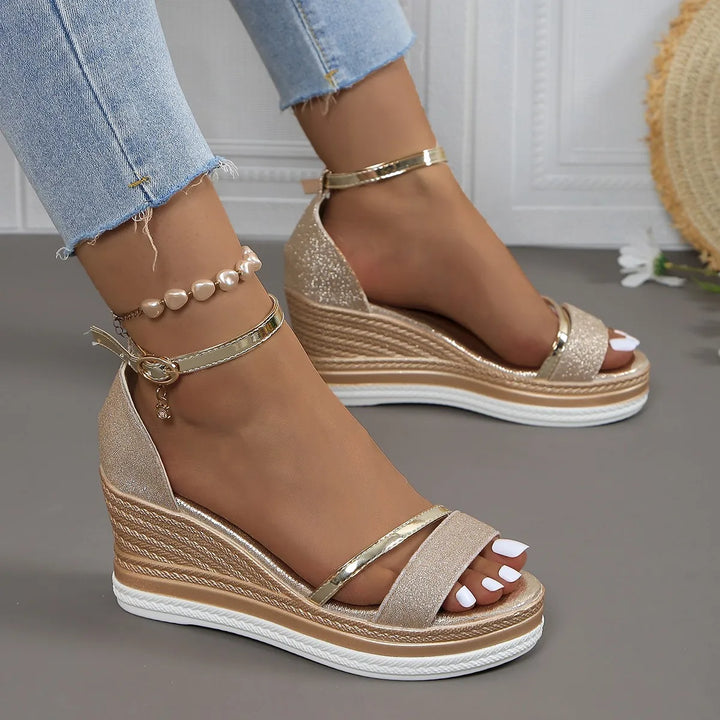 Fiona | Womens Platform Wedge Strap Sandals