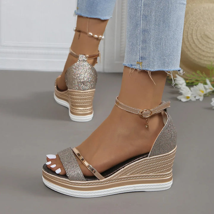 Fiona | Womens Platform Wedge Strap Sandals