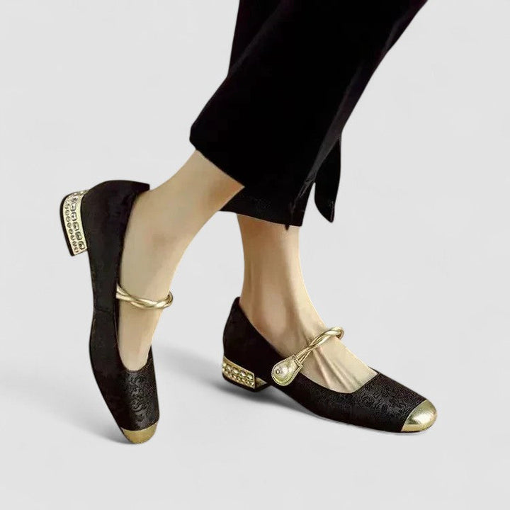 Florence | Womens Strap Detail Low Heel Shoes